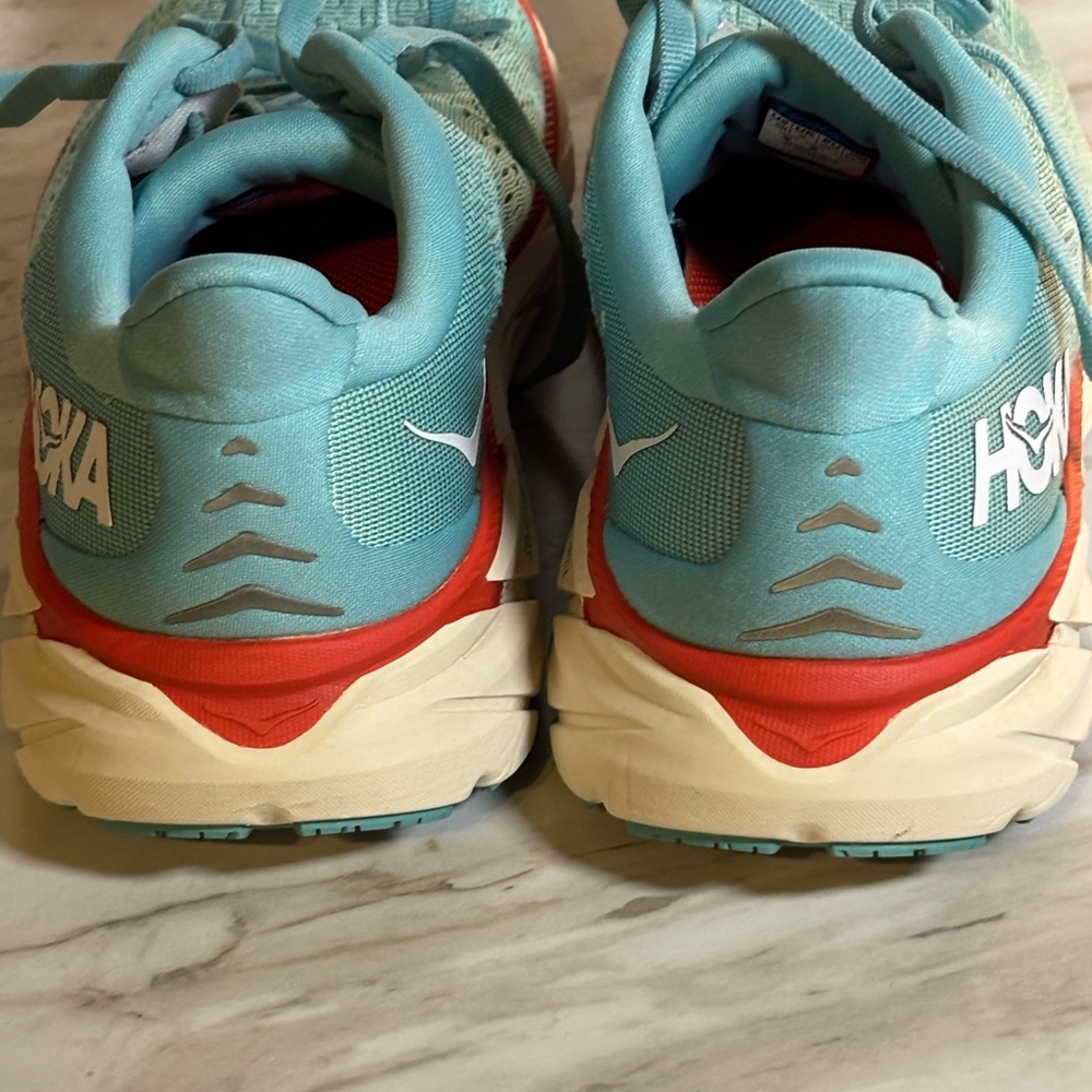 Hoka Clifton 8 Women’s Running Shoes Aqua Blue Size 7.5 - Picture 7 of 9